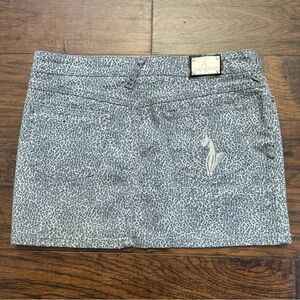Baby Phat Gray Leopard Print Mini Skirt